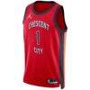 Zion Williamson New Orleans Pelicans Jordan Brand Unisex Swingman Jersey - Red - Side View