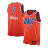 Chet Holmgren Oklahoma City Thunder Jordan Brand Unisex Swingman Jersey - Orange - Front View