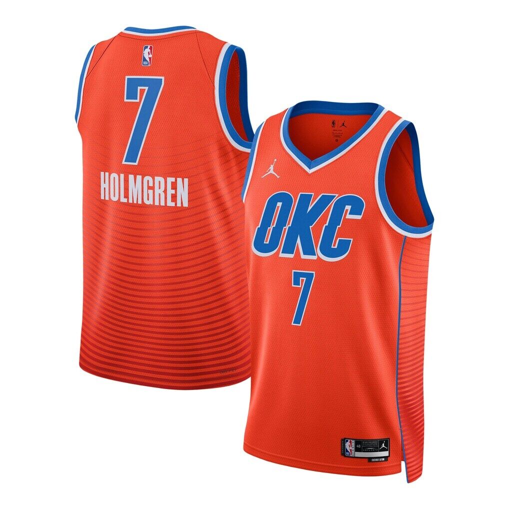Chet Holmgren Oklahoma City Thunder Jordan Brand Unisex Swingman Jersey - Statement Edition