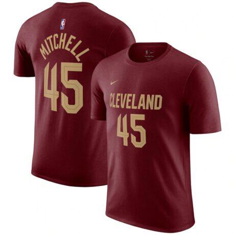 Donovan Mitchell Cleveland Cavaliers Nike Icon 2022/23 Name & Number T-Shirt - - Front View
