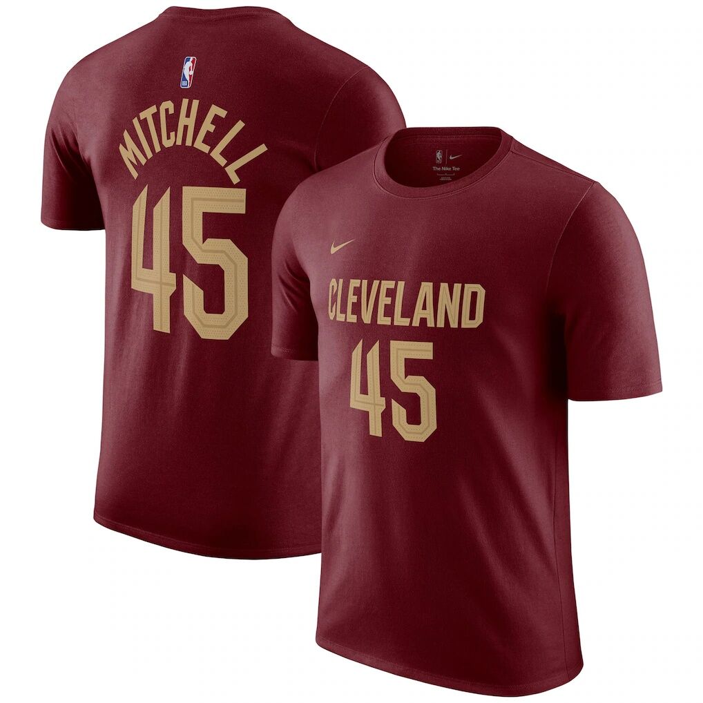 Donovan Mitchell Cleveland Cavaliers Nike Icon 2022/23 Name & Number T-Shirt – Burgundy