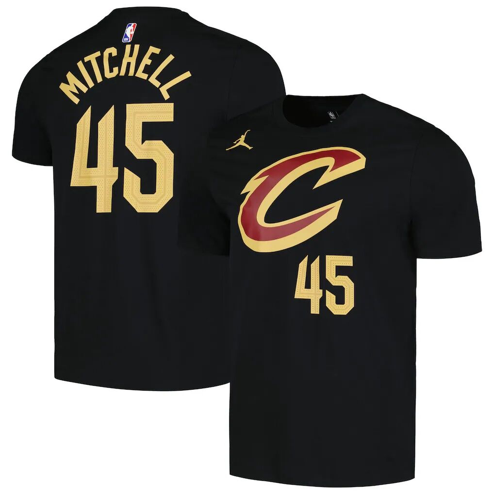 Donovan Mitchell Cleveland Cavaliers Jordan Brand 2022/23 Statement Edition Name & Number T-Shirt