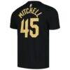 Donovan Mitchell Cleveland Cavaliers Jordan Brand 2022/23 Statement Edition Name & Number T-Shirt - Black - Side View