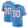 Tennessee Titans Nike Oilers Throwback Custom Game Jersey - - Front View