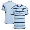 Sporting Kansas City adidas 2023 Hoops 4.0 Authentic Jersey - - Front View