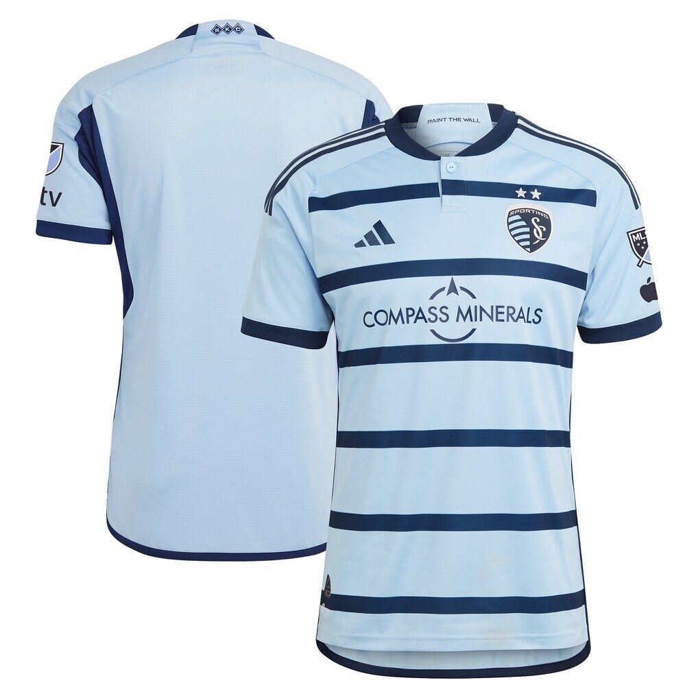 Sporting Kansas City adidas 2023 Hoops 4.0 Authentic Jersey - Light Blue