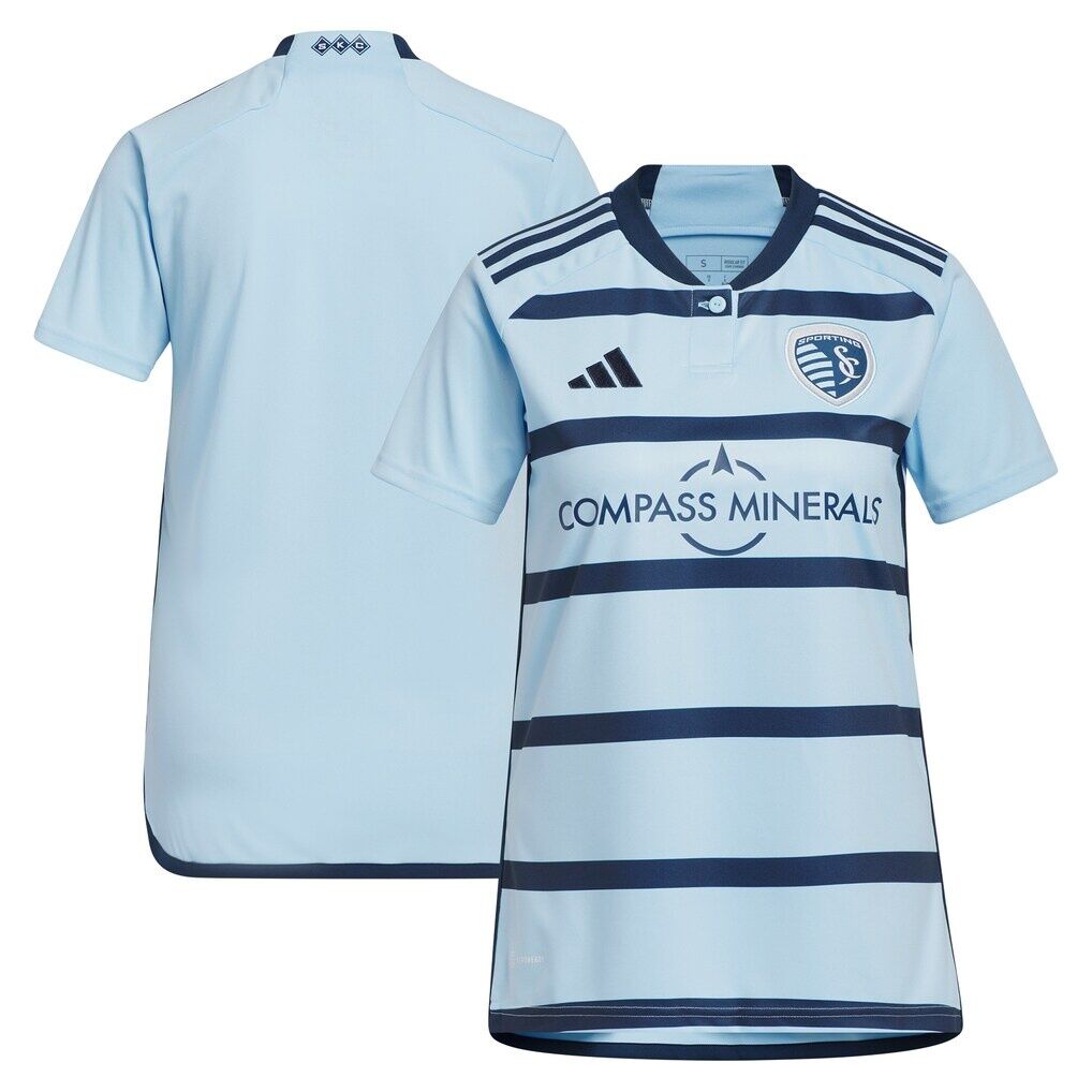 Sporting Kansas City adidas Women's 2023 Hoops 4.0 Replica Jersey - Light Blue