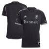 Nashville SC adidas 2023 Man In Black Kit Authentic Jersey - Black - Front View