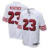 Christian McCaffrey San Francisco 49ers Nike Game Jersey - White - Front View