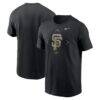San Francisco Giants Nike Camo Logo T-Shirt - Black - Front View