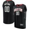 Houston Rockets Fashion7 Fast Break Replica Custom Jersey - Black - Front View
