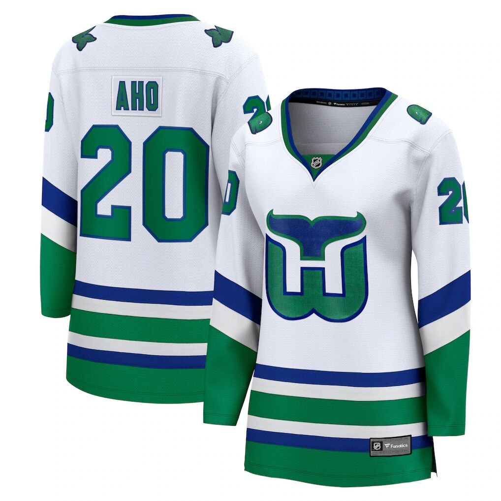 Sebastian Aho Carolina Hurricanes Fashion7 Women's Throwback Breakaway Jersey