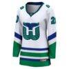 Sebastian Aho Carolina Hurricanes Fashion7 Women's Throwback Breakaway Jersey - White - Side View