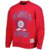 LA Clippers Tommy Jeans Peter French Terry Pullover Crew Sweatshirt - Red - Back View