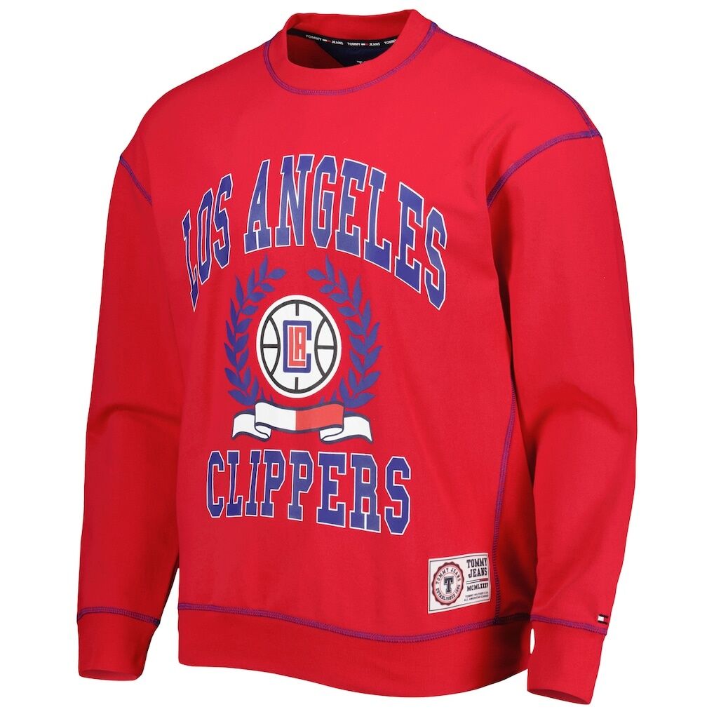LA Clippers Tommy Jeans Peter French Terry Pullover Crew Sweatshirt