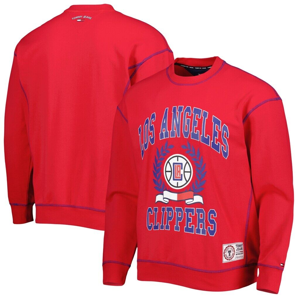 LA Clippers Tommy Jeans Peter French Terry Pullover Crew Sweatshirt