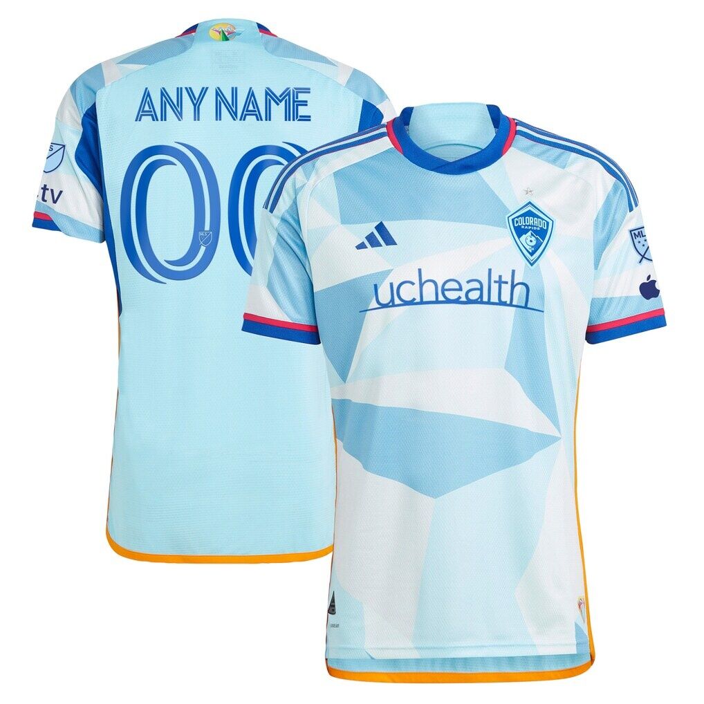 Colorado Rapids adidas 2023 New Day Kit Authentic Custom Jersey - Light Blue