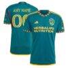 LA Galaxy adidas 2023 LA Kit Authentic Custom Jersey - Green - Front View