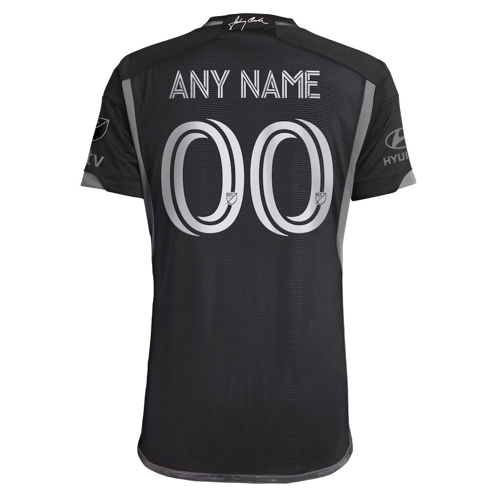 Nashville SC adidas 2023 Man In Black Kit Authentic Custom Jersey