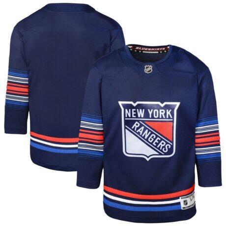 New York Rangers Youth Alternate Premier Jersey - Navy - Front View