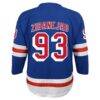Mika Zibanejad New York Rangers Youth Alternate Replica Player Jersey - Blue - Detail View