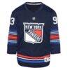 Mika Zibanejad New York Rangers Youth Alternate Replica Player Jersey - Navy - Side View