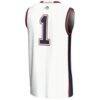 #1 Gonzaga Bulldogs GameDay Greats Lightweight Basketball Jersey - White - Detail View