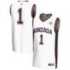 #1 Gonzaga Bulldogs GameDay Greats Lightweight Basketball Jersey - White - Front View