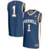#1 Bucknell Bison GameDay Greats Youth Lightweight Basketball Jersey - Navy - Front View