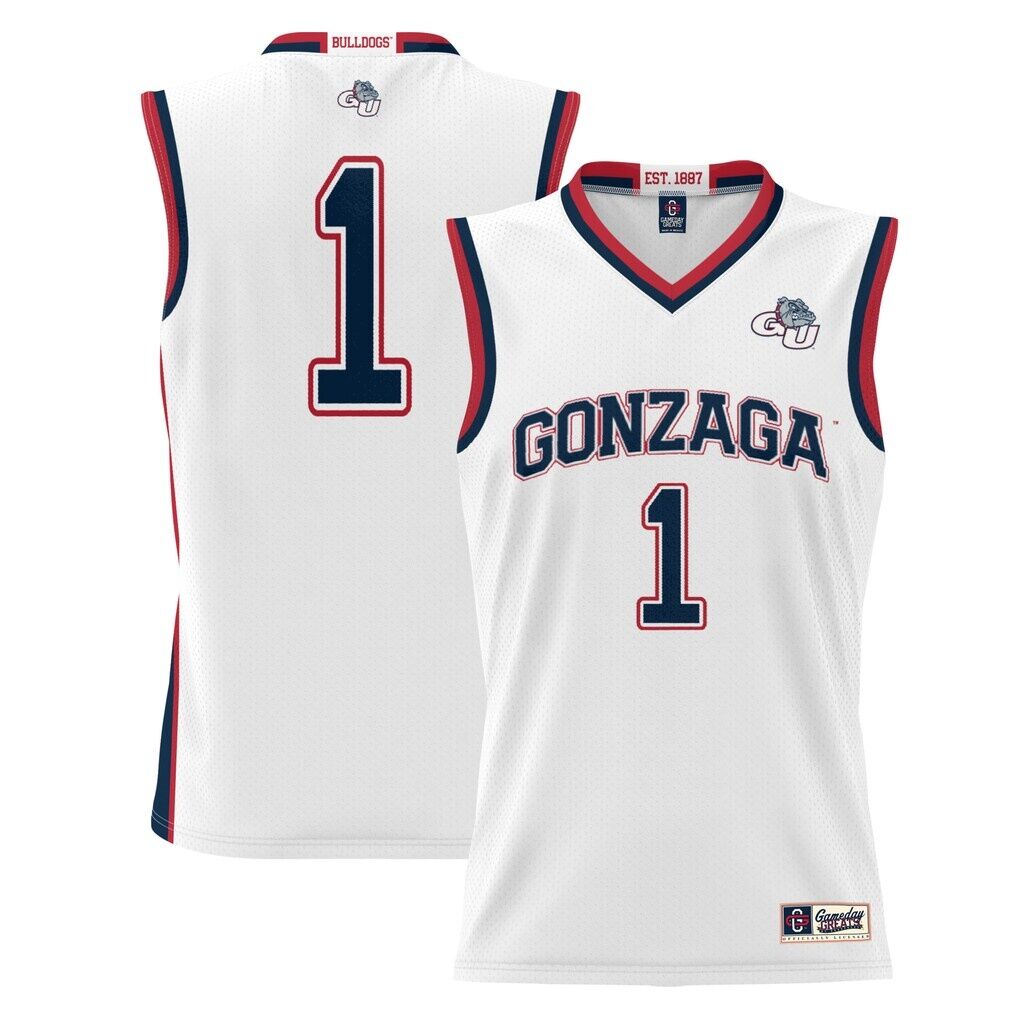 #1 Gonzaga Bulldogs GameDay Greats Youth Lightweight Basketball Jersey