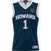 #1 Howard Bison GameDay Greats Youth Lightweight Basketball Jersey - Navy - Side View