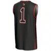 #1 Illinois State Redbirds GameDay Greats Youth Lightweight Basketball Jersey - Black - Detail View