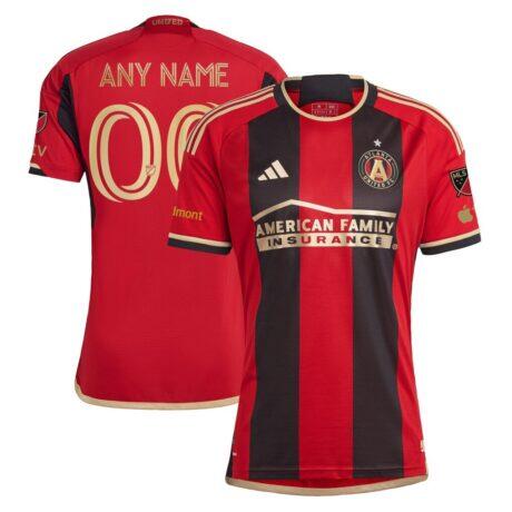 Atlanta United FC adidas 2023 The 17s' Kit Authentic Custom Jersey - Black - Front View