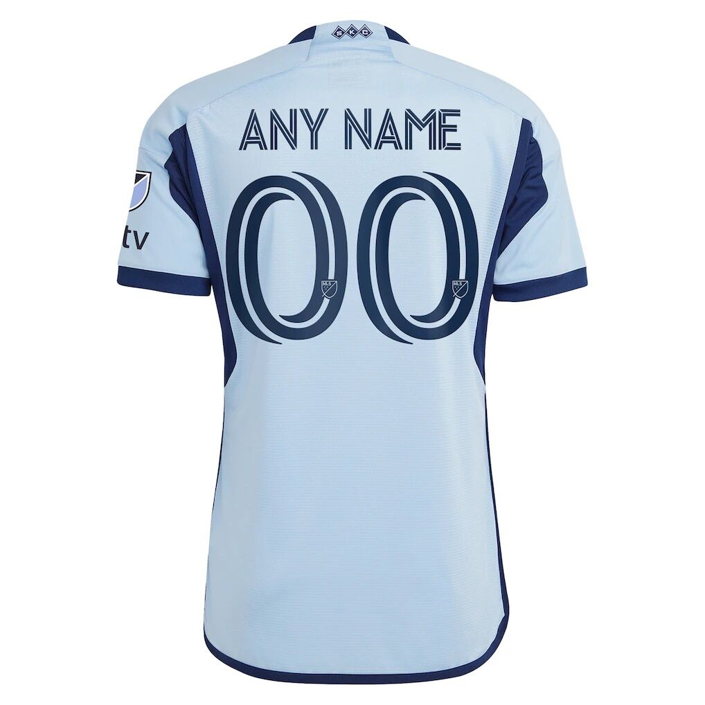Sporting Kansas City adidas 2023 Hoops 4.0 Authentic Custom Jersey - Light Blue