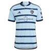 Sporting Kansas City adidas 2023 Hoops 4.0 Authentic Custom Jersey - - Side View