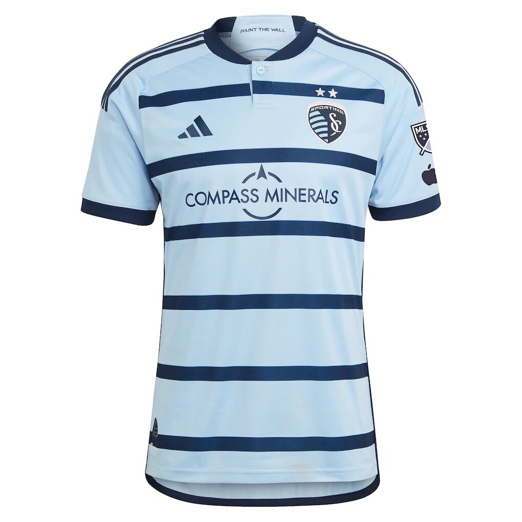 Sporting Kansas City adidas 2023 Hoops 4.0 Authentic Custom Jersey - Light Blue
