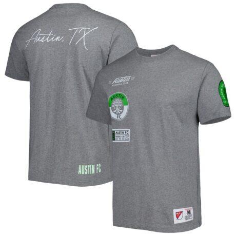 Austin FC Mitchell & Ness Men's City Tee - Gray - Front View