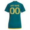 LA Galaxy adidas Women's 2023 LA Kit Replica Custom Jersey - Green - Detail View