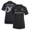 Nashville SC adidas Women's 2023 Man In Black Kit Replica Custom Jersey - Black - Front View