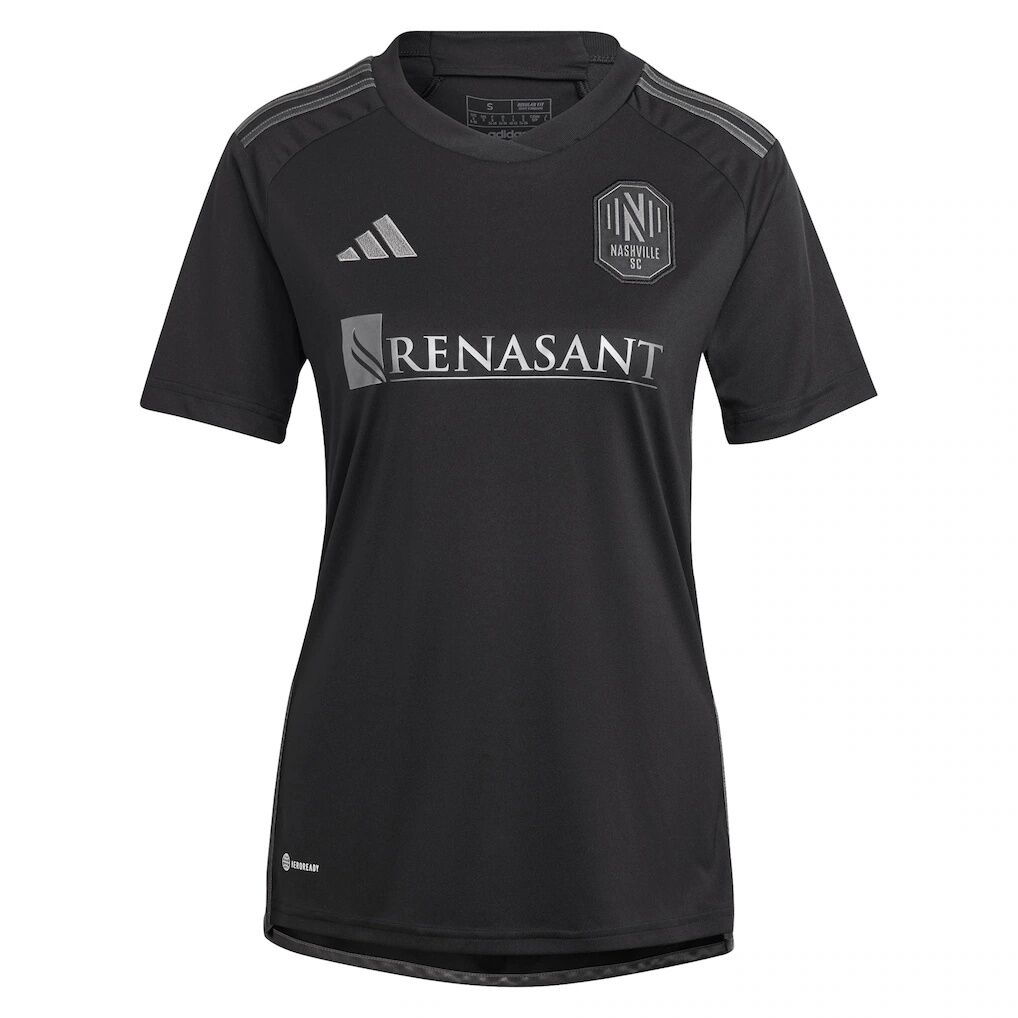 Nashville SC adidas Women's 2023 Man In Black Kit Replica Custom Jersey