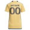 Real Salt Lake adidas Women's 2023 The Beehive State Kit Replica Custom Jersey - Gold - Detail View