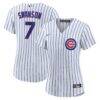 Dansby Swanson Chicago Cubs Nike Women's Home Replica Player Jersey - - Front View
