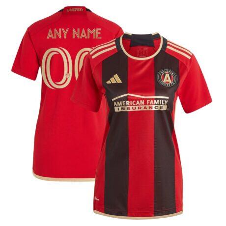 Atlanta United FC adidas Women's 2023 The 17s' Kit Replica Custom Jersey - Black - Front View