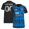 San Jose Earthquakes adidas Women's 2023 Active Fault Jersey Replica Custom Jersey - Blue - Front View