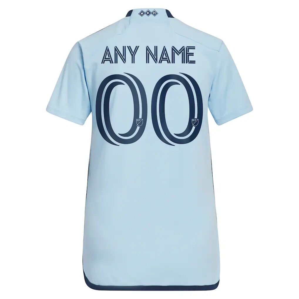 Sporting Kansas City adidas Women's 2023 Hoops 4.0 Replica Custom Jersey - Light Blue