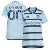 Sporting Kansas City adidas Women's 2023 Hoops 4.0 Replica Custom Jersey - - Front View