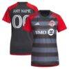 Toronto FC adidas Women's 2023 Club Kit Replica Custom Jersey - Gray - Front View