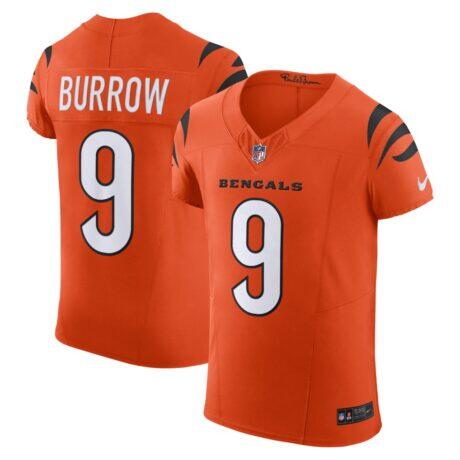 Joe Burrow Cincinnati Bengals Nike Vapor F.U.S.E. Elite Jersey - Orange - Front View