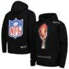 FENTY for Mitchell & Ness Unisex Super Bowl LVII Icon Pullover Hoodie - Black - Front View