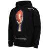 FENTY for Mitchell & Ness Unisex Super Bowl LVII Icon Pullover Hoodie - Black - Side View